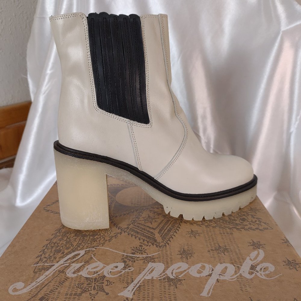 Free People James Chelsea Boot, White Leather